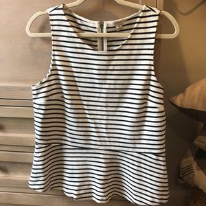 J Crew knit striped peplum top